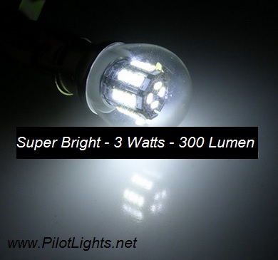 Super Bright 3 Watt 1076 1156 1157 Bulbs PilotLights